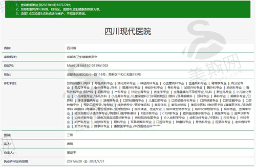 四川现代医院资质