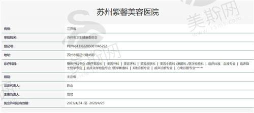 苏州紫馨美容医院资质