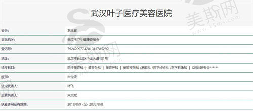 武汉叶子医疗美容医院资质