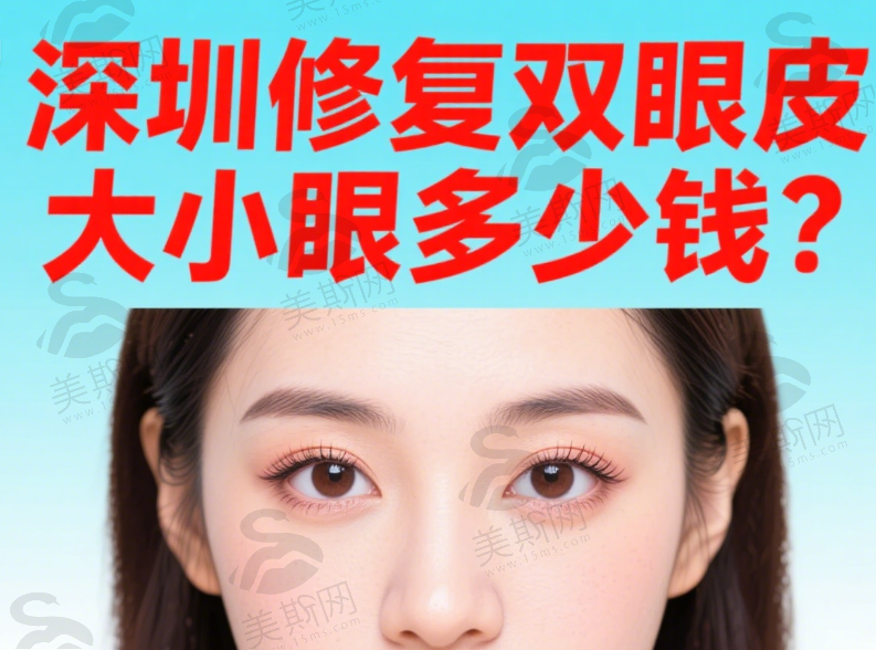 深圳修复双眼皮大小眼多少钱？看这几家医院及前十强医生价格，哪家好一看便知