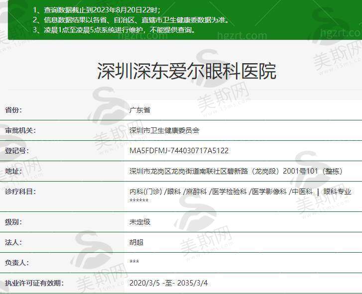 深圳深东爱尔眼科医院的价格情况
