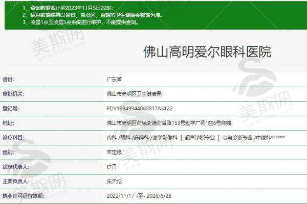 佛山高明爱尔眼科医院特色技术